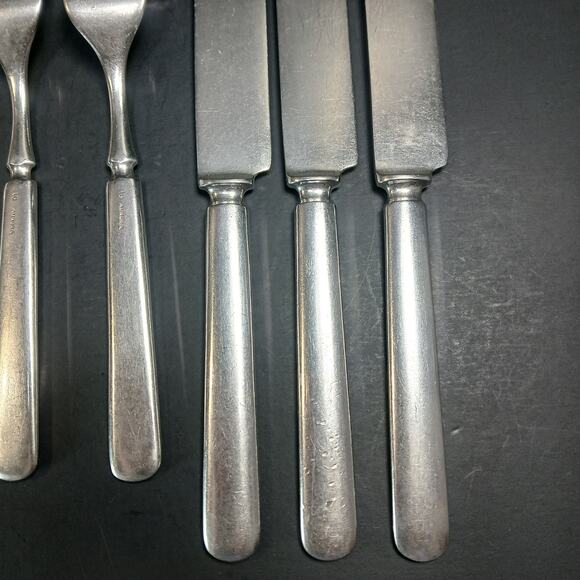 Vintage Aurora 16 DWTS Silverplate Flatware Set 6 Piece Forks & Knives - Picture 12 of 12